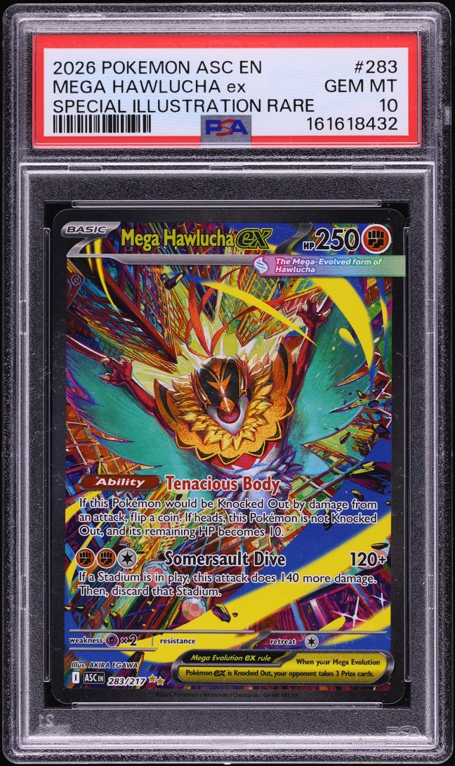 2026 Pokemon Mega Evolution Ascended Heroes SIR Mega Hawlucha Ex #283 PSA 10 GEM MINT
