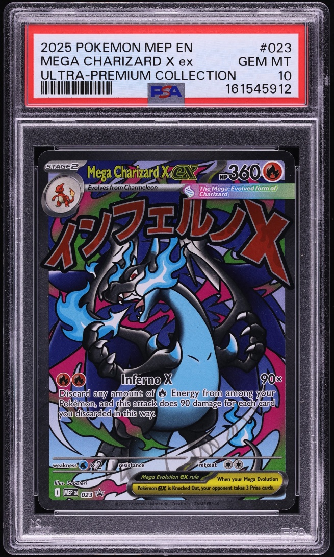 2025 Pokemon Mega Evolution Promo UPC Full Art Mega Charizard X Ex #23 PSA 10 GEM MINT
