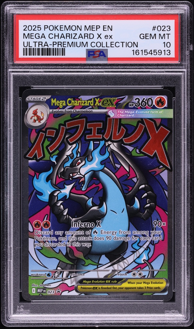 2025 Pokemon Mega Evolution Promo UPC Full Art Mega Charizard X Ex #23 PSA 10 GEM MINT
