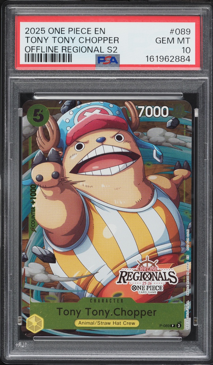 2025 One Piece Offline Regionals Season 2 Tony Tony Chopper #P-089 PSA 10 GEM MINT