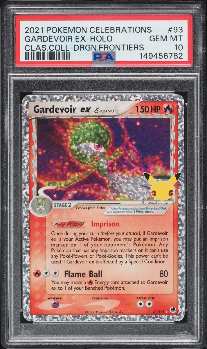 2021 Pokemon SWSH Celebrations Classic Collection Holo Gardevoir Ex #93 PSA 10 GEM MINT