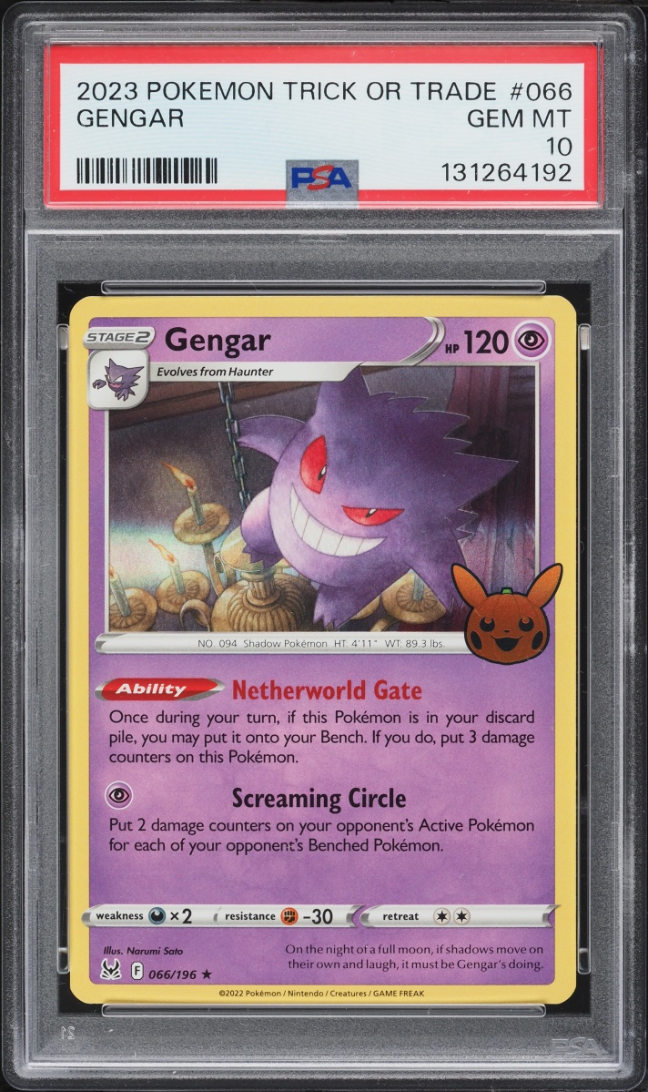 2023 Pokemon Scarlet & Violet Trick Or Trade Holo Gengar #66 PSA 10 GEM MINT