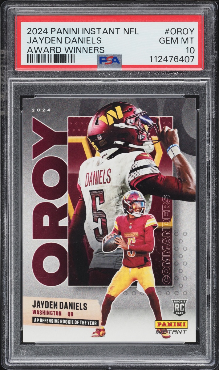 2024 Panini Instant NFL Award Winners Jayden Daniels ROOKIE /10479 #AW-OROY PSA 10 GEM MINT