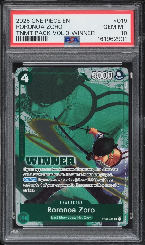 2025 One Piece Royal Blood Roronoa Zoro #OP10-095 CGC 10 PRISTINE