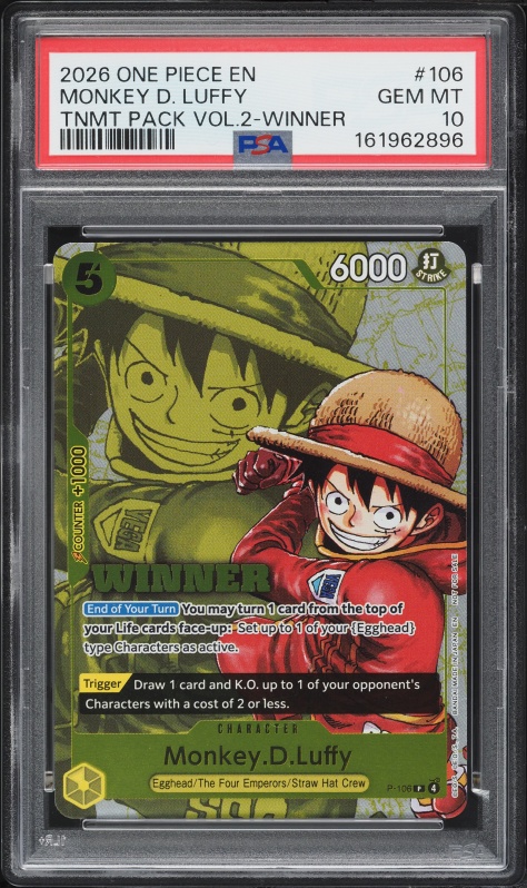 2024 One Piece Japanese Promo Mos Burger Monkey D. Luffy #P-080