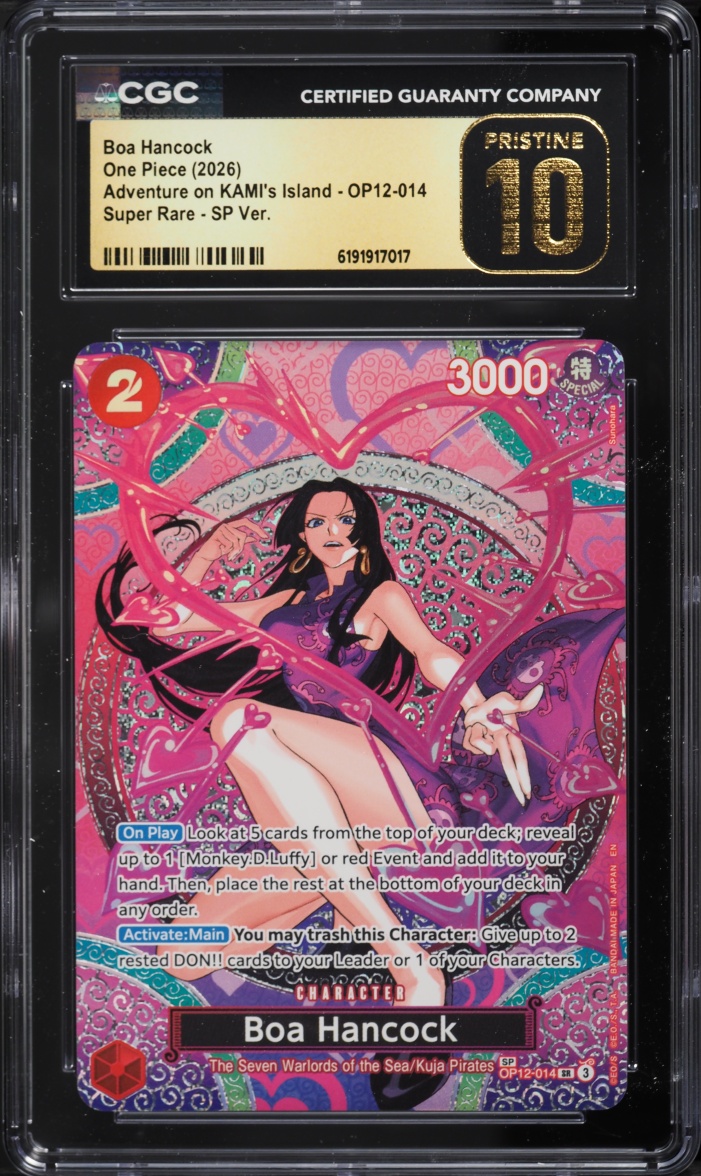 2026 One Piece Adventure On KAMI's Island SP Version SR Boa Hancock #OP12-014 CGC 10 PRISTINE