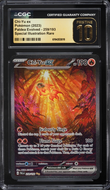 2023 Pokemon Scarlet & Violet Paldea Evolved SIR Chi-Yu EX #259 CGC 10 PRISTINE
