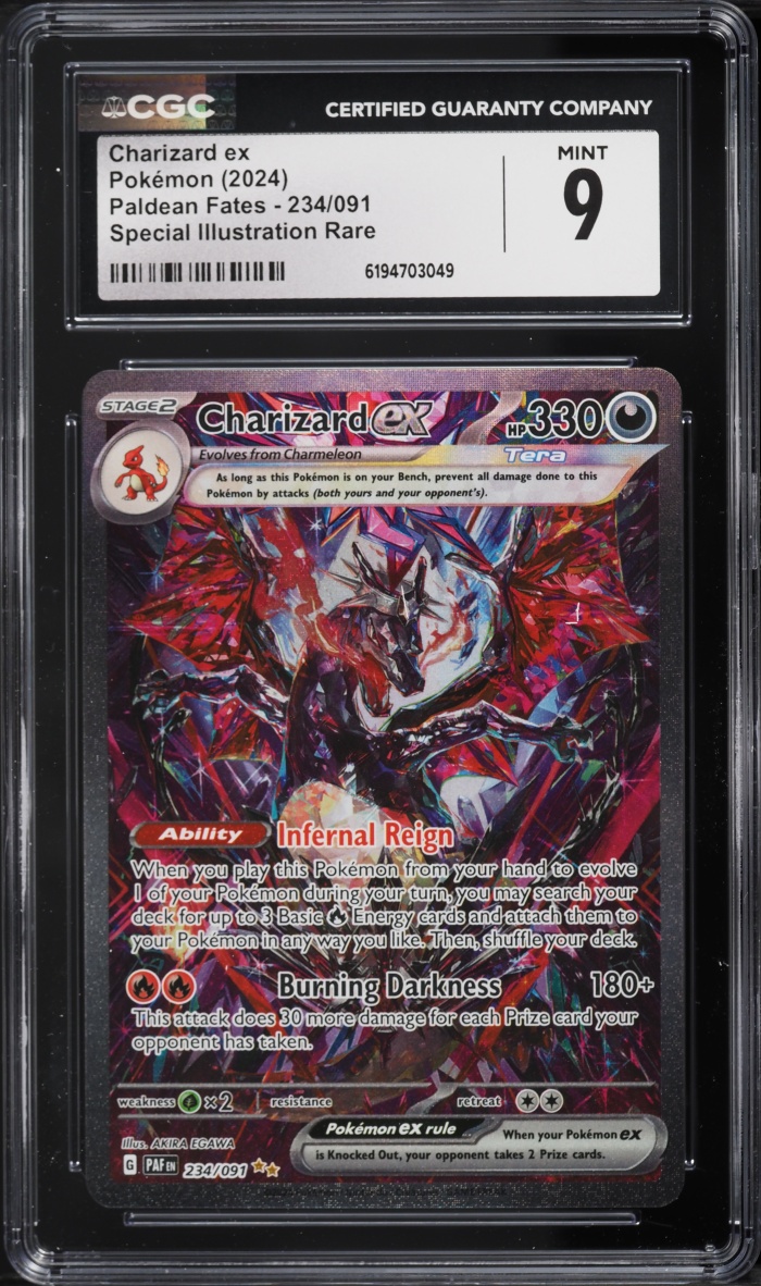 2024 Pokemon Scarlet & Violet Paldean Fates SIR Charizard Ex #234 CGC 9 MINT