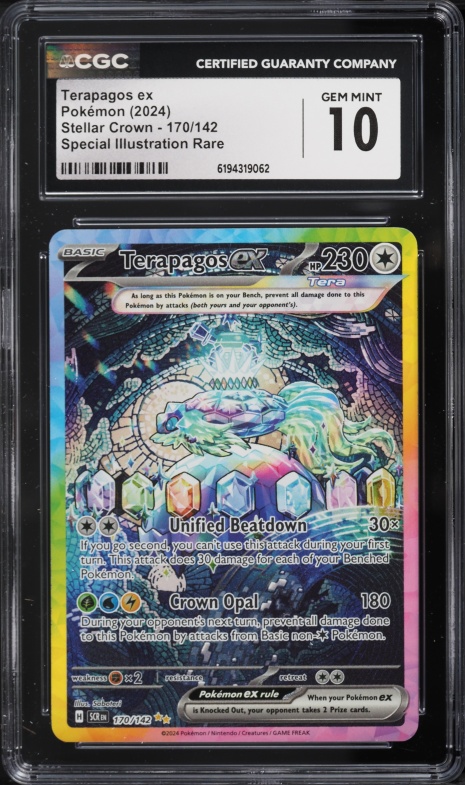 2024 Pokemon Scarlet & Violet Stellar Crown SIR Terapagos ex #170 CGC 10 GEM MINT