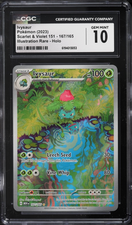 1999 Pokemon Base Set Shadowless 1st Edition Ivysaur #30 PSA 9
