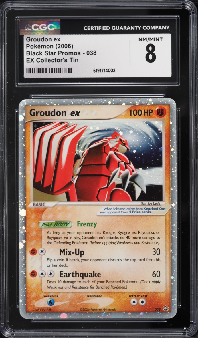 2006 Pokemon EX Promo Collector's Tin Holo Groudon ex #38 CGC 8 NM-MT