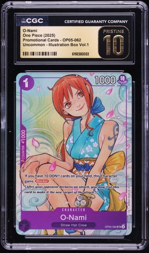 2025 One Piece Promos Illustration Box Vol.1 O-Nami #062 PSA 10