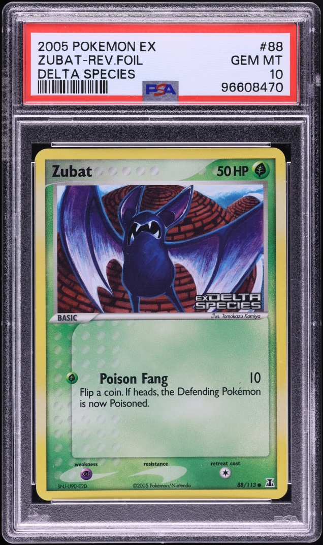 2005 Pokemon EX Delta Species Reverse Holo Zubat #88 PSA 10 GEM MINT