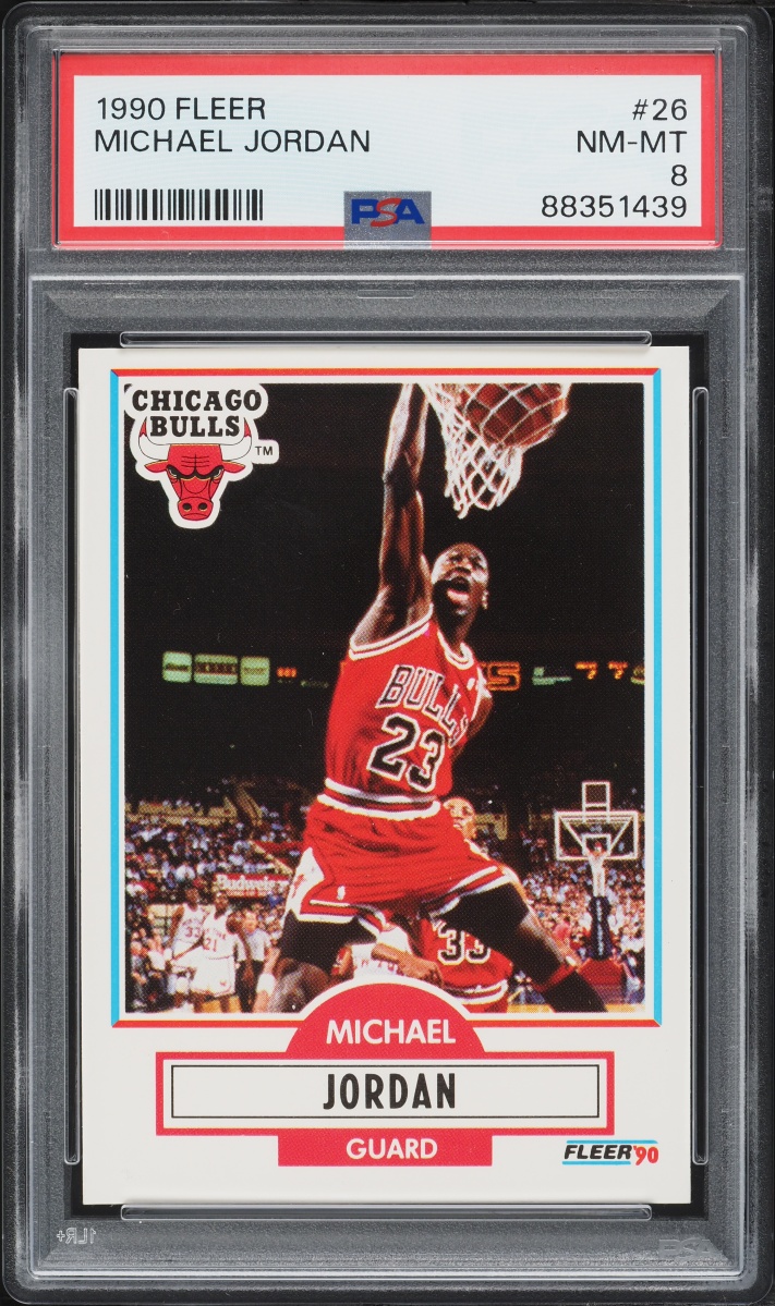 1990 Fleer Basketball Michael Jordan #26 PSA 8 NM-MT