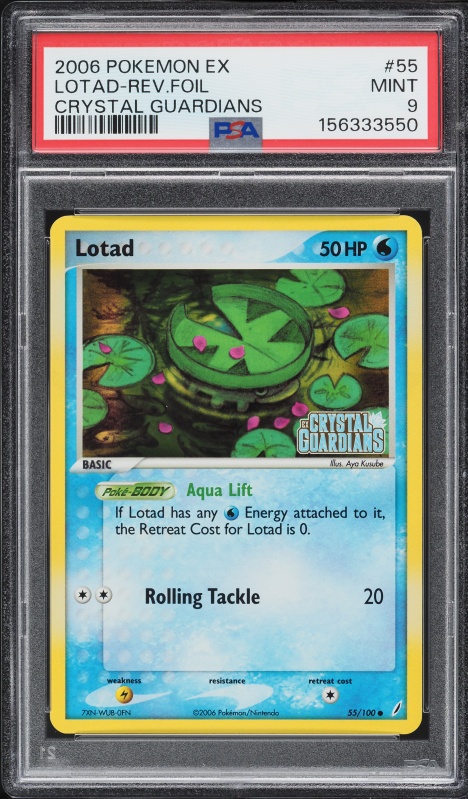 2006 Pokemon EX Crystal Guardians Reverse Holo Lotad #55 PSA 9 MINT