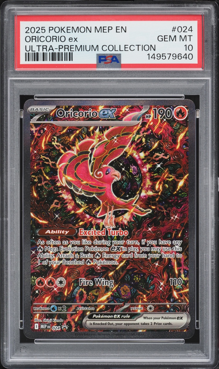 2025 Pokemon Mega Evolution Promo Charizard X Ultra Premium Full Art Oricorio ex #24 PSA 10 GEM