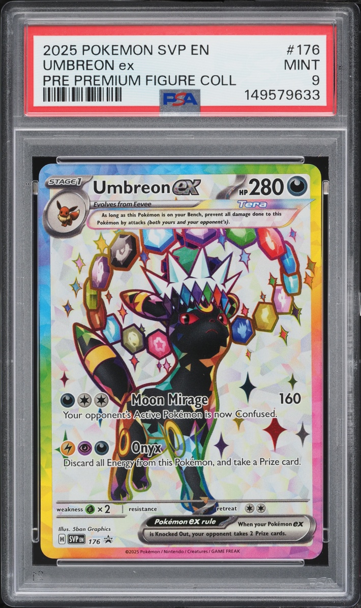 2025 Pokemon SV Promo Prismatic Evolutions Premium Figure Full Art Umbreon ex #176 PSA 9 MINT