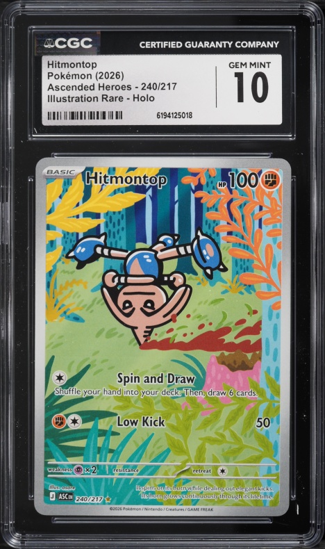 2026 Pokemon Mega Evolution Ascended Heroes IR Hitmontop #240 CGC 10 GEM MINT