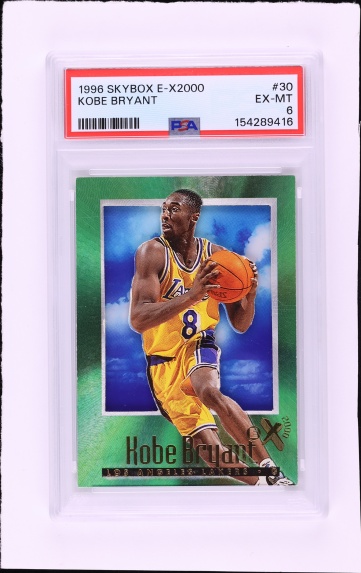 1996 Skybox E-X2000 Kobe Bryant ROOKIE #30 PSA 6 EXMT on Fanatics