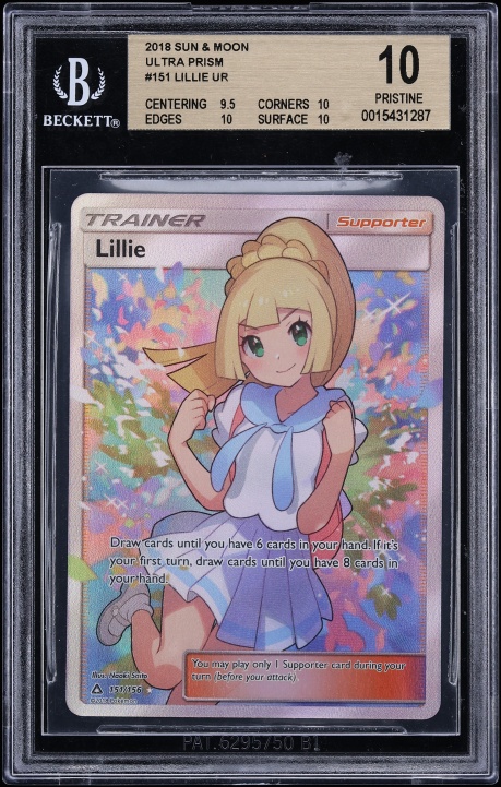 2018 Pokemon Sun & Moon Ultra Prism Full Art Lillie #151 BGS 10 PRISTINE