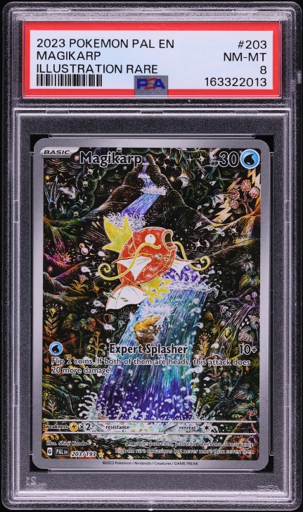 2023 Pokemon Scarlet & Violet Paldea Evolved IR Magikarp #203 PSA 8 NM-MT