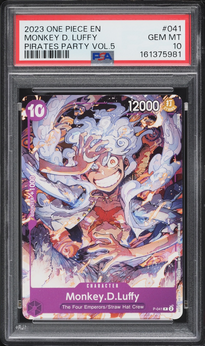 2023 One Piece Promo Pirates Party Vol. 5 Monkey D. Luffy #041 PSA 10 GEM MINT