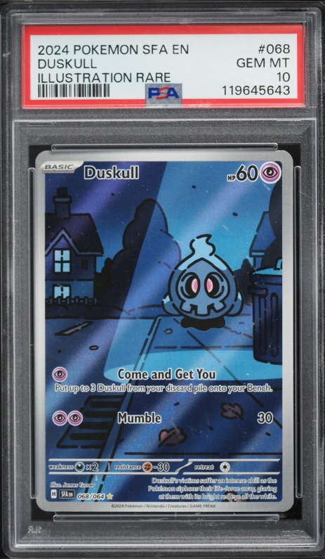 2024 Pokemon Scarlet & Violet Shrouded Fable IR Duskull #68 PSA 10 GEM MINT