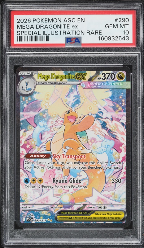 2025 Pokemon Japanese Mega Dream Ex MA Mega Dragonite Ex #232 CGC