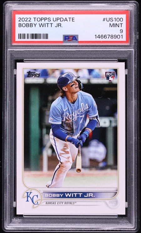 2022 Topps Update Bobby Witt Jr. ROOKIE #US100 PSA 9 MINT