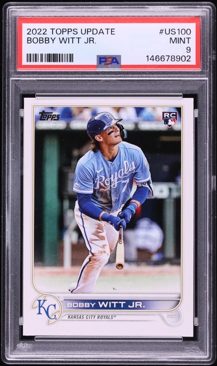 2022 Topps Update Bobby Witt Jr. ROOKIE #US100 PSA 9 MINT
