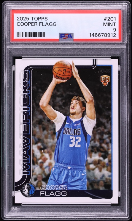 2025 Topps Basketball Cooper Flagg ROOKIE #201 PSA 9 MINT