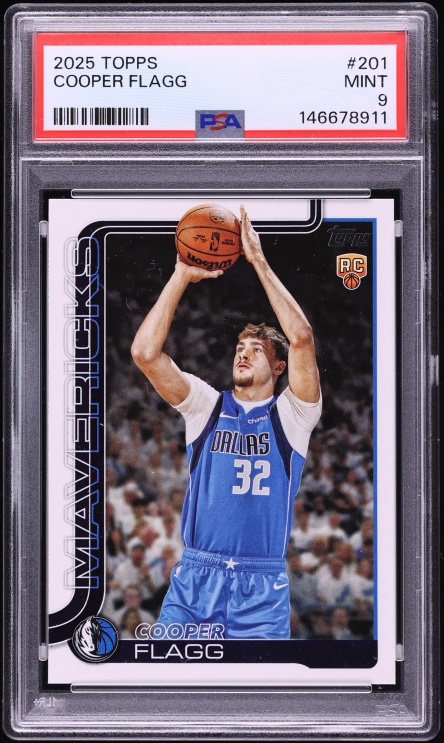 2025 Topps Basketball Cooper Flagg ROOKIE #201 PSA 9 MINT