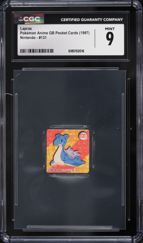 1997 Pokemon Japanese Anime GB Pocket Cards Nintendo Lapras #131 CGC 9 MINT