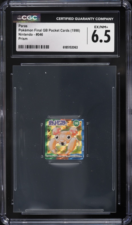 1997 Pokemon Japanese Final GB Pocket Cards Nintendo Prism Paras #46 CGC 6.5 EXMT+