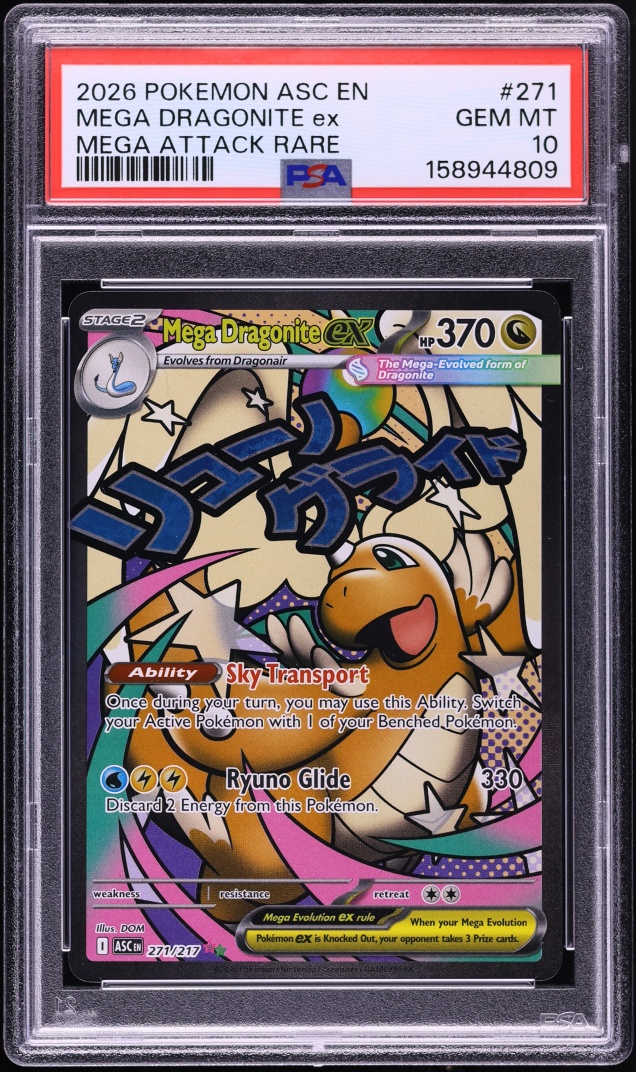 2026 Pokemon Mega Evolution Ascended Heroes MA Mega Dragonite ex #271 PSA 10 GEM MINT