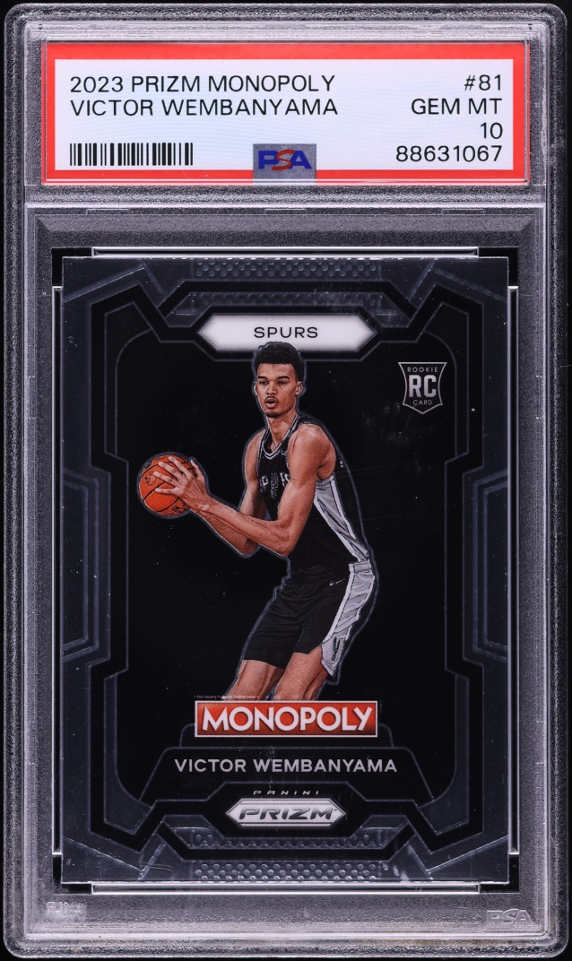 2023 Panini Prizm Monopoly Victor Wembanyama ROOKIE #81 PSA 10 GEM MINT