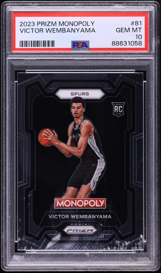 2023 Panini Prizm Monopoly Victor Wembanyama ROOKIE #81 PSA 10 GEM MINT