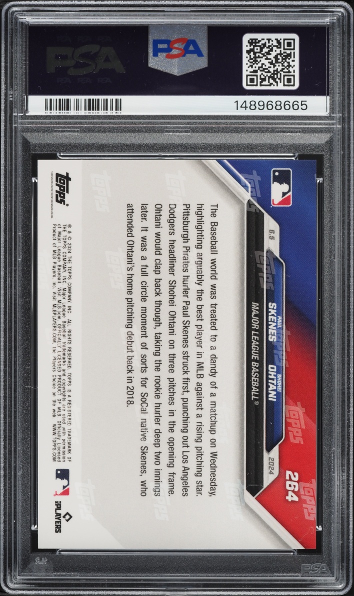 2024 Topps Now Shohei Ohtani & Paul Skenes ROOKIE #264 PSA 10 GEM MINT