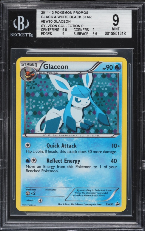 2011 Pokemon Black & White Promo Sylveon Collection Glaceon #BW90 BGS 9 MINT