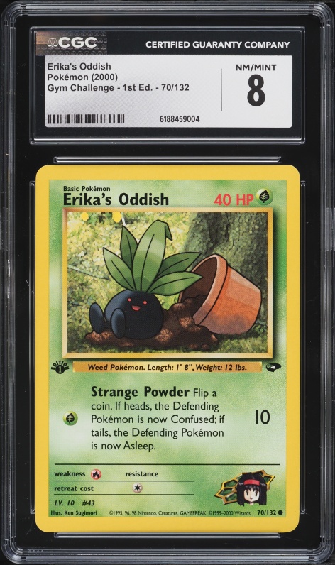 2000 Pokemon Gym Challenge 1st Edition Erika's Oddish #70 CGC 8 NM-MT