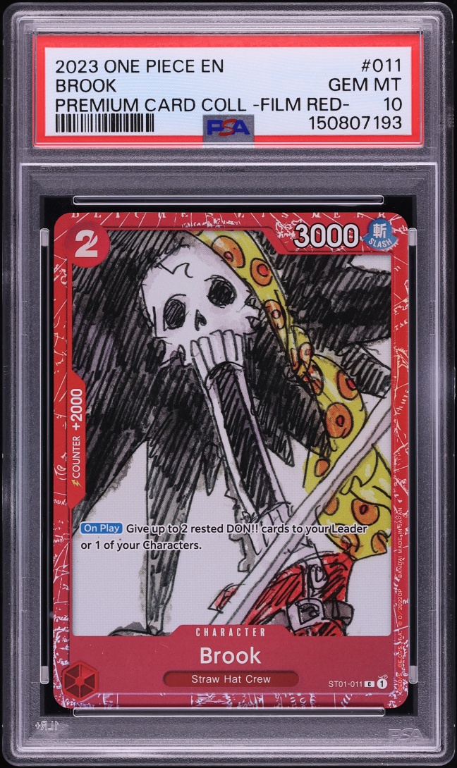 2023 One Piece Premium Collection Film Red Brook #ST01-011 PSA 10 GEM MINT