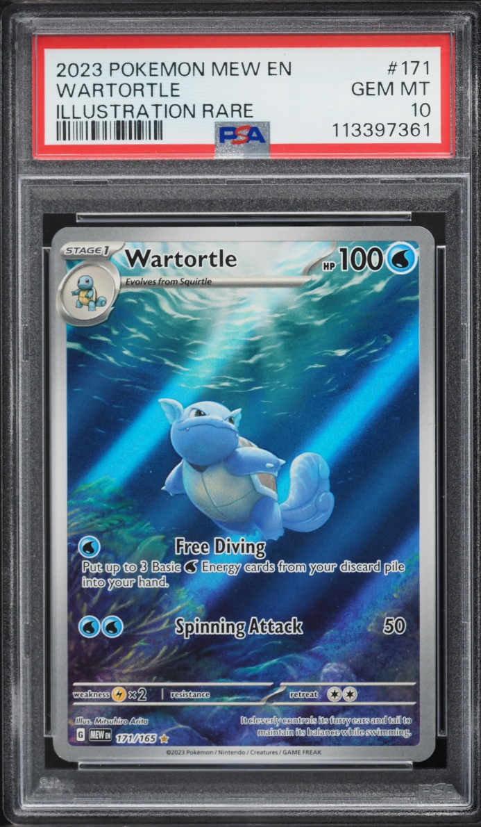2023 Pokemon Scarlet & Violet 151 IR Wartortle #171 PSA 10 GEM MINT