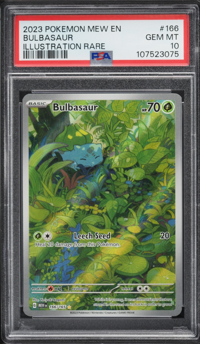 2023 Pokemon Scarlet & Violet 151 IR Bulbasaur #166 PSA 10 GEM MINT
