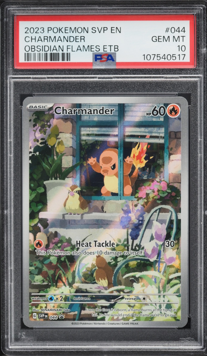 2023 Pokemon Scarlet & Violet Promo Obsidian Flames ETB Full Art Charmander #44 PSA 10 GEM MINT