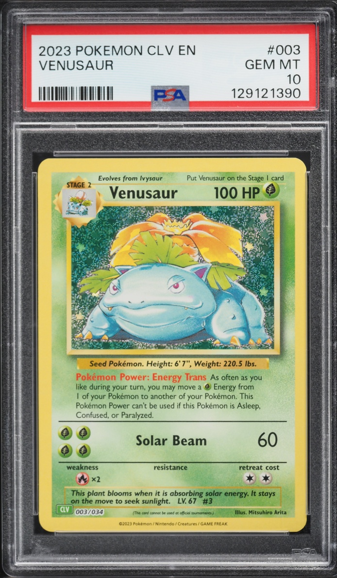 2023 Pokemon Scarlet & Violet TCG Classic Collection Holo Venusaur #3 PSA 10 GEM MINT