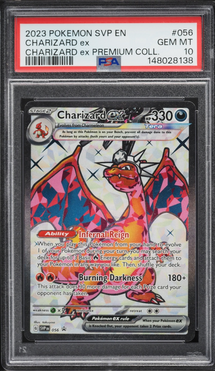 2023 Pokemon Scarlet & Violet Promo Premium Collection Full Art Charizard EX #56 PSA 10 GEM