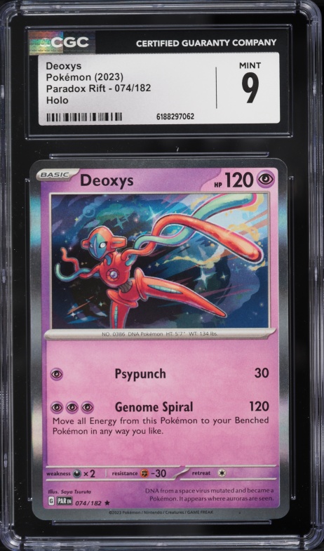 2023 Pokemon Paradox Rift Holo Deoxys #074 CGC 9 MINT