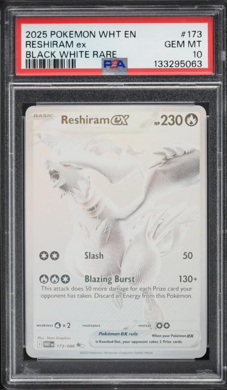 2025 Pokemon Japanese SV White Flare BW Rare Reshiram #174 BGS 9.5