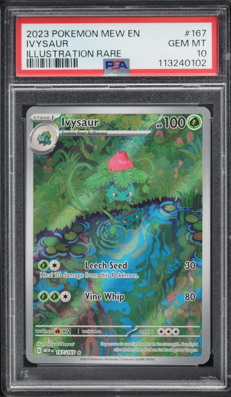 2023 Pokemon Scarlet & Violet 151 IR Ivysaur #167 PSA 10 GEM MINT