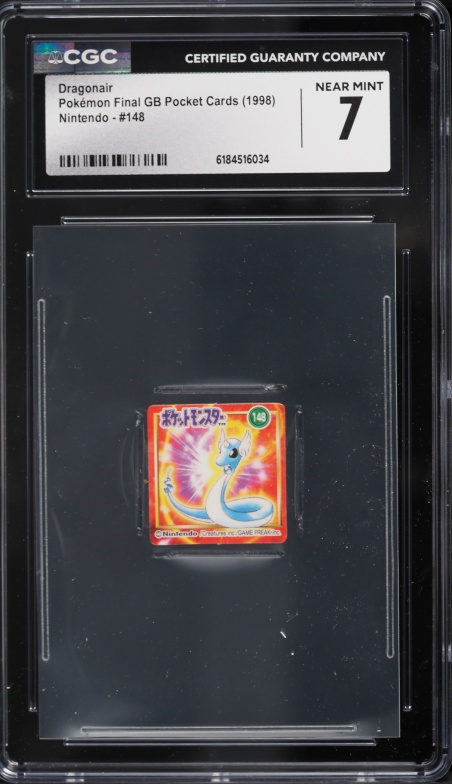 1998 Pokemon Japanese Nintendo Final GB Pocket Cards Dragonair #148 CGC 7 NRMT